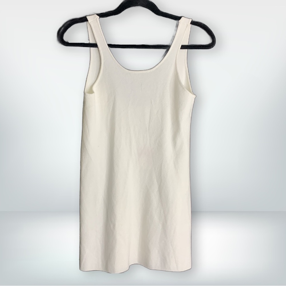 NWT ZARA White Sleeveless Mini Sweater Dress, size 9-10